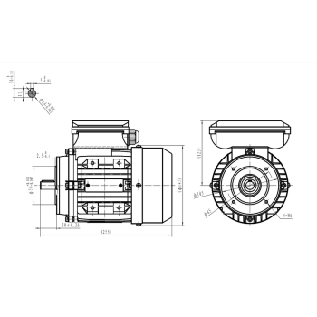 Silnik elektryczny jednofazowy 0,25kW 1400 obr/min. 71B3